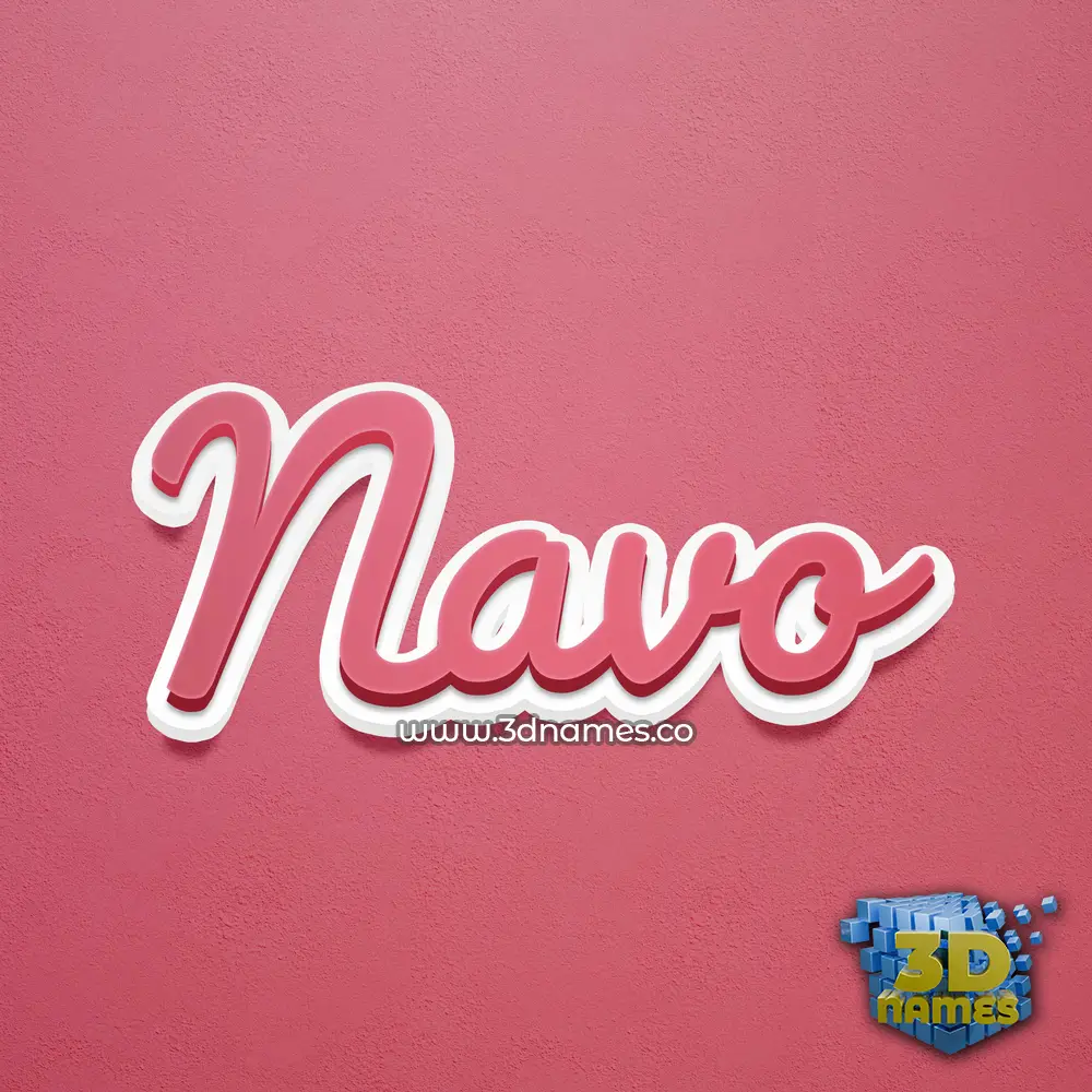 navo in Red Scribble style - 3D name wallpaper