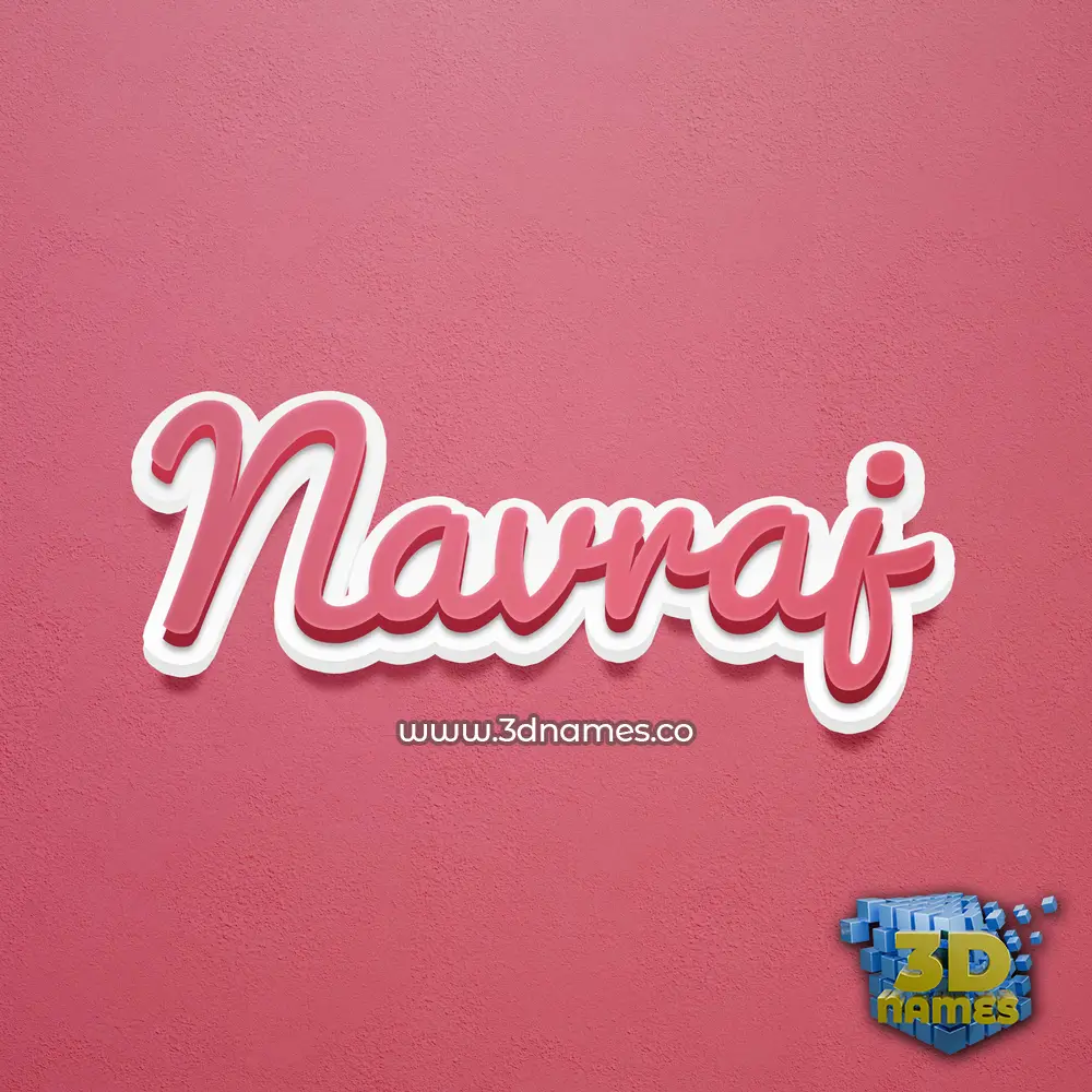 navraj in Red Scribble style - 3D name wallpaper