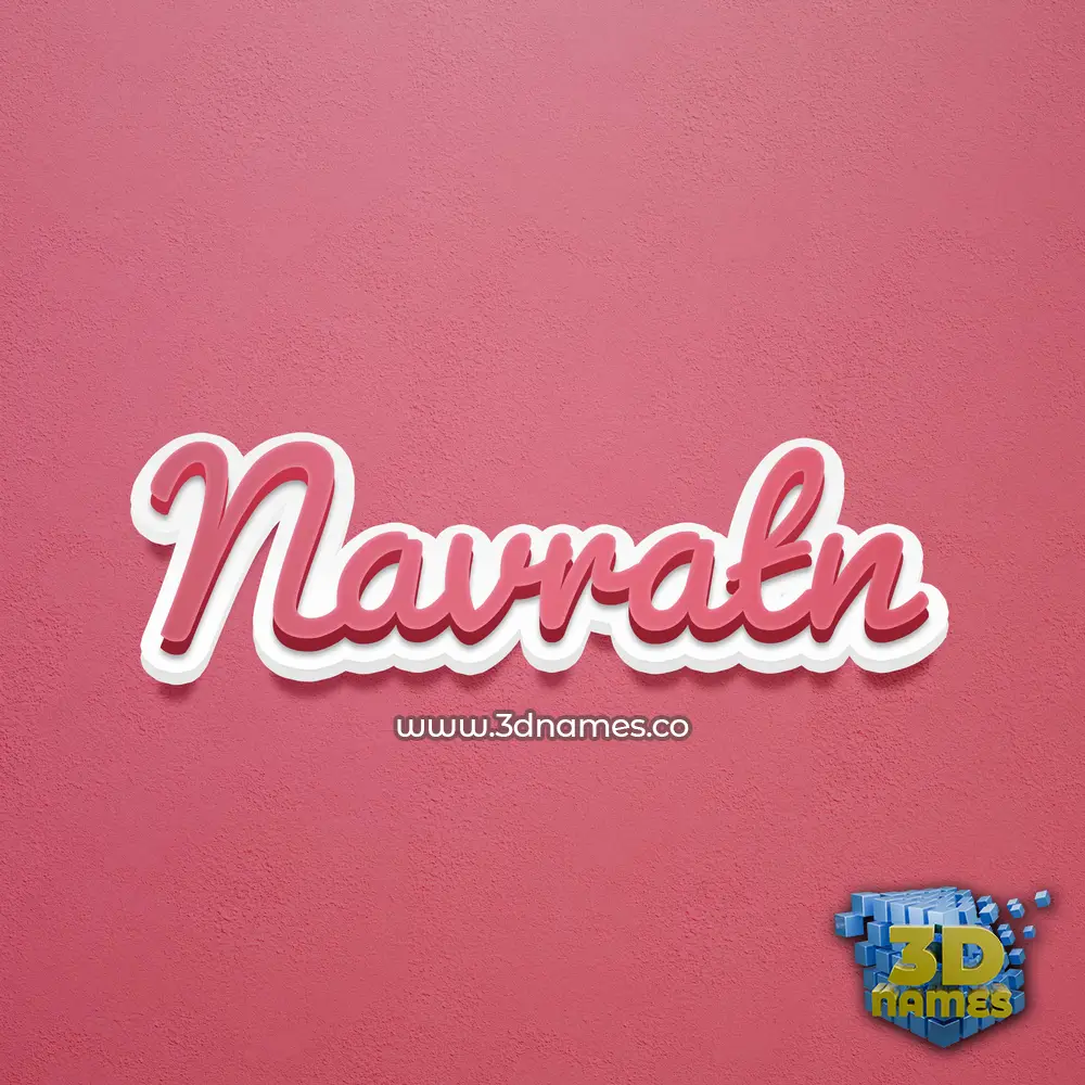 navratn in Red Scribble style - 3D name wallpaper