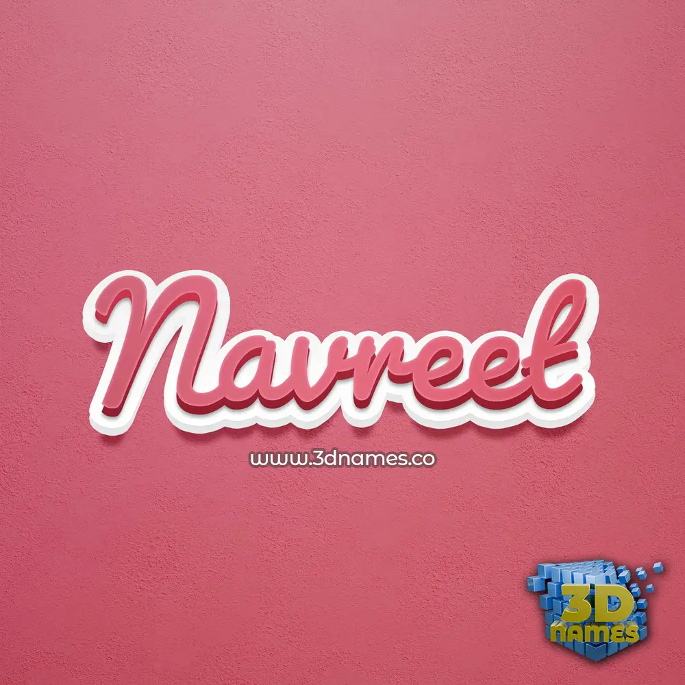 navreet in Red Scribble style - 3D name wallpaper