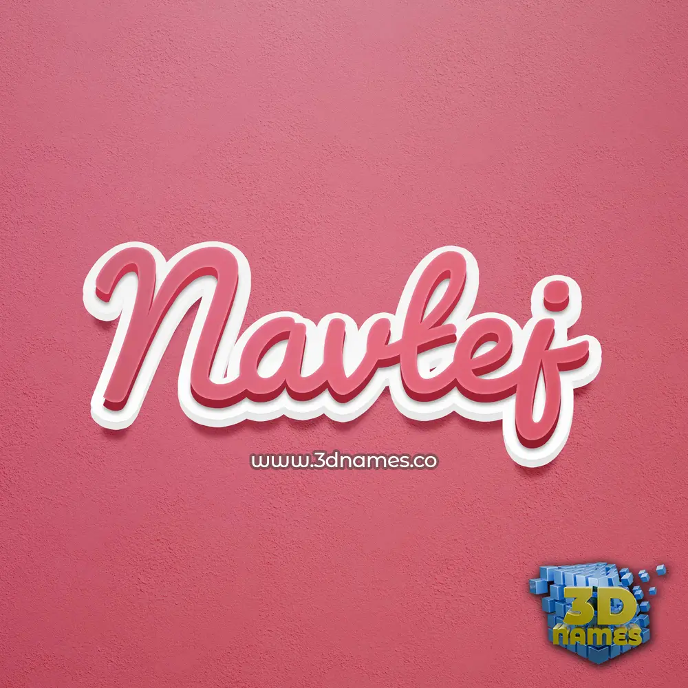 navtej in Red Scribble style - 3D name wallpaper