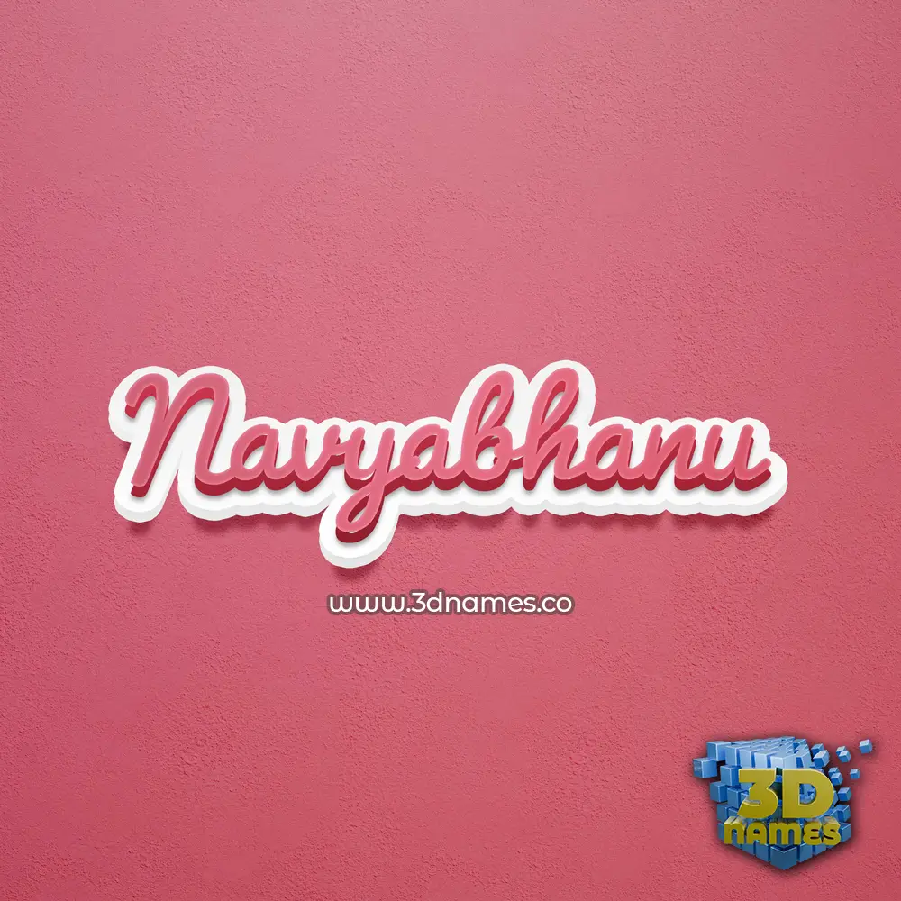 navyabhanu in Red Scribble style - 3D name wallpaper