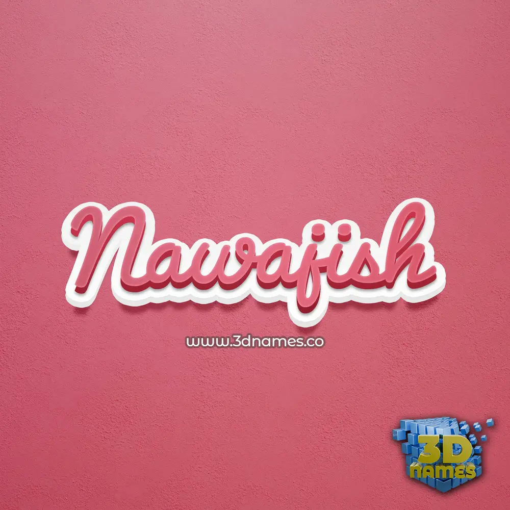 nawajish in Red Scribble style - 3D name wallpaper