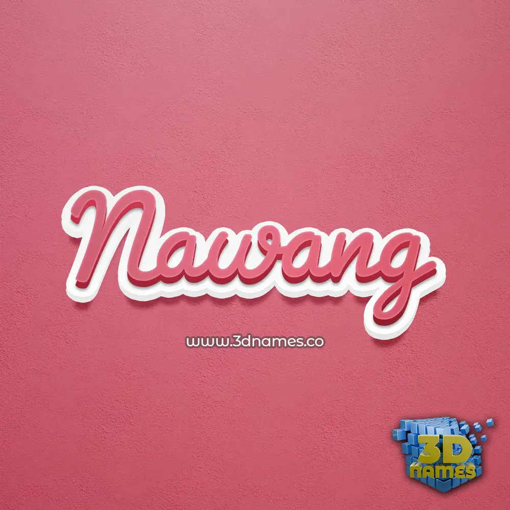 nawang in Red Scribble style - 3D name wallpaper