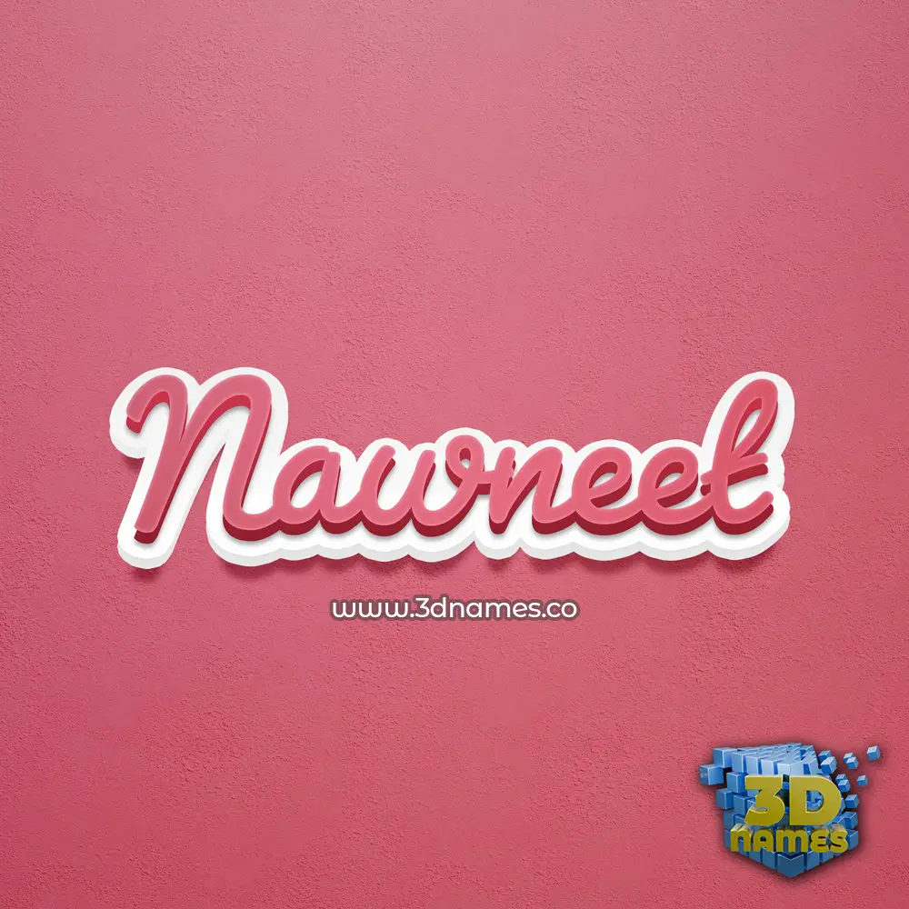 nawneet in Red Scribble style - 3D name wallpaper
