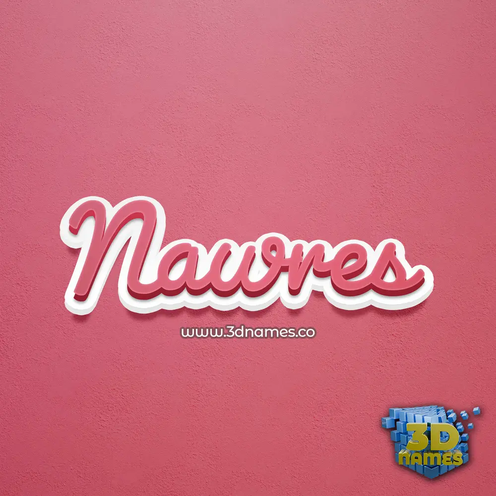 nawres in Red Scribble style - 3D name wallpaper