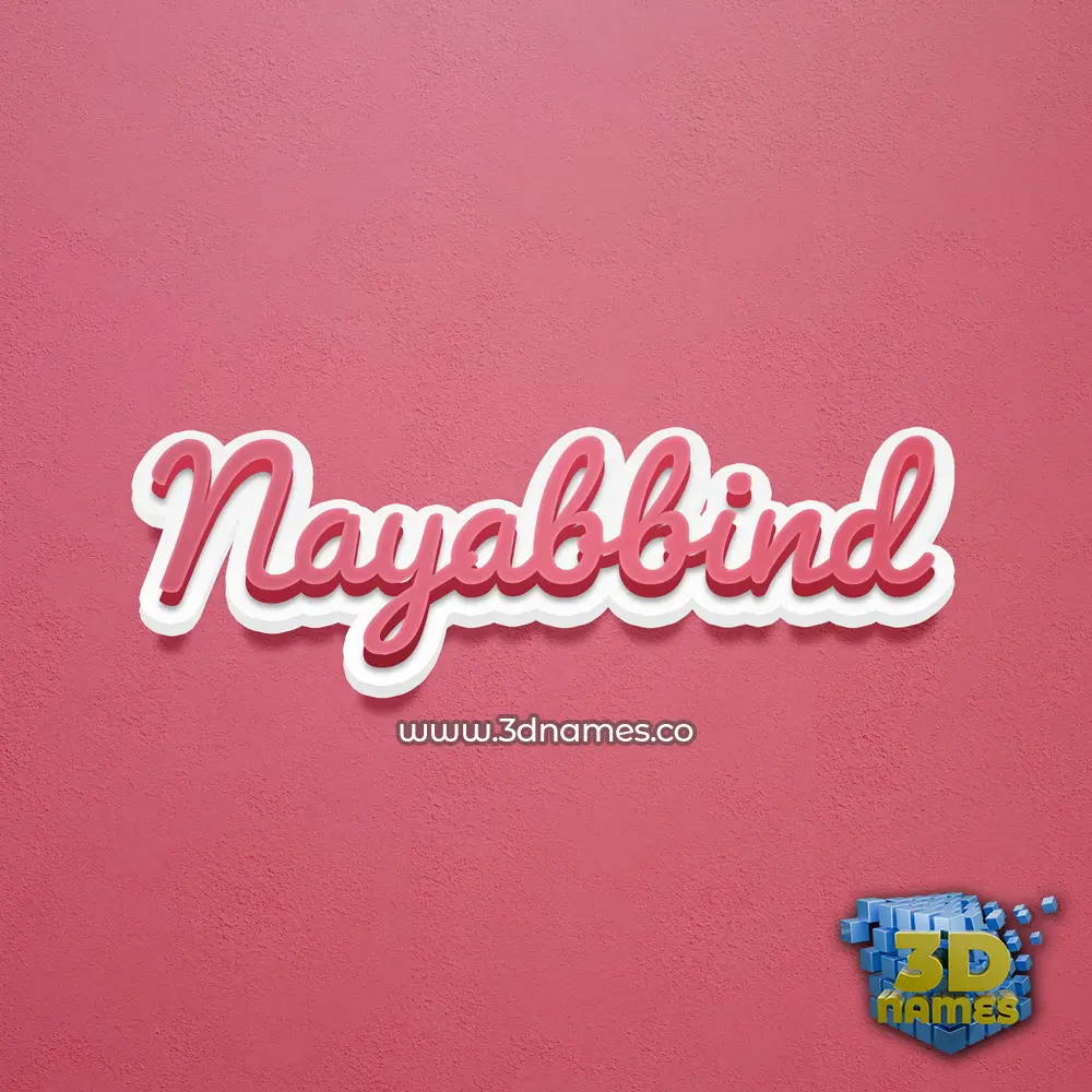 nayabbind in Red Scribble style - 3D name wallpaper