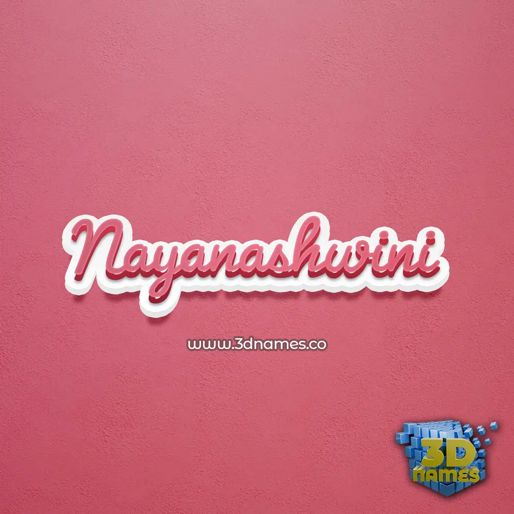 nayanashwini in Red Scribble style - 3D name wallpaper