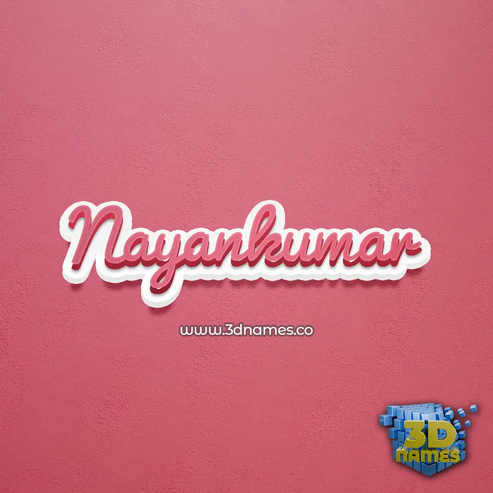nayankumar in Red Scribble style - 3D name wallpaper