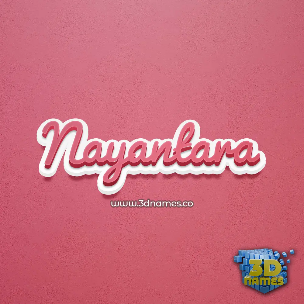 nayantara in Red Scribble style - 3D name wallpaper