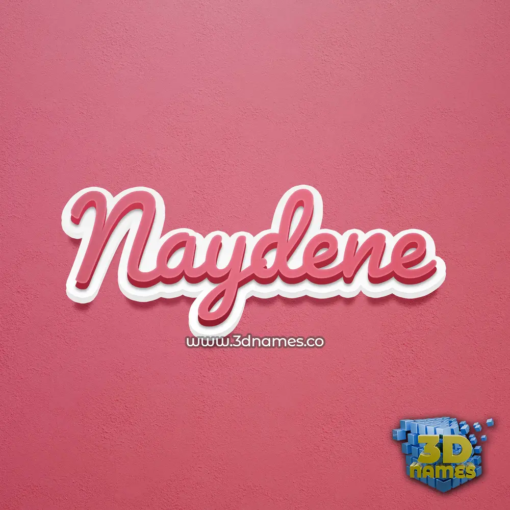 naydene in Red Scribble style - 3D name wallpaper