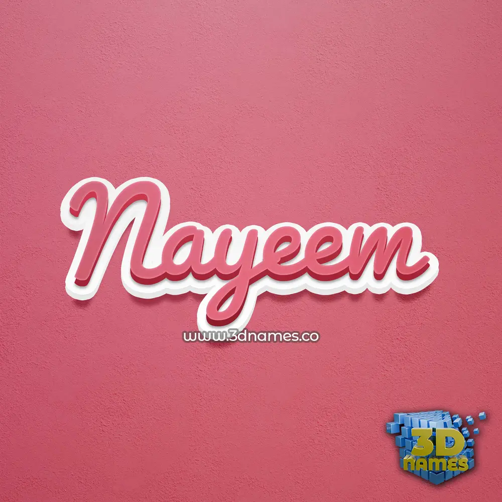 nayeem in Red Scribble style - 3D name wallpaper