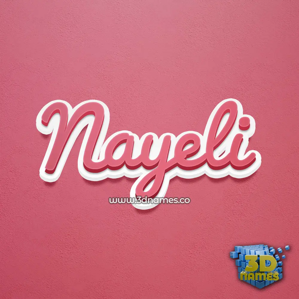 nayeli in Red Scribble style - 3D name wallpaper