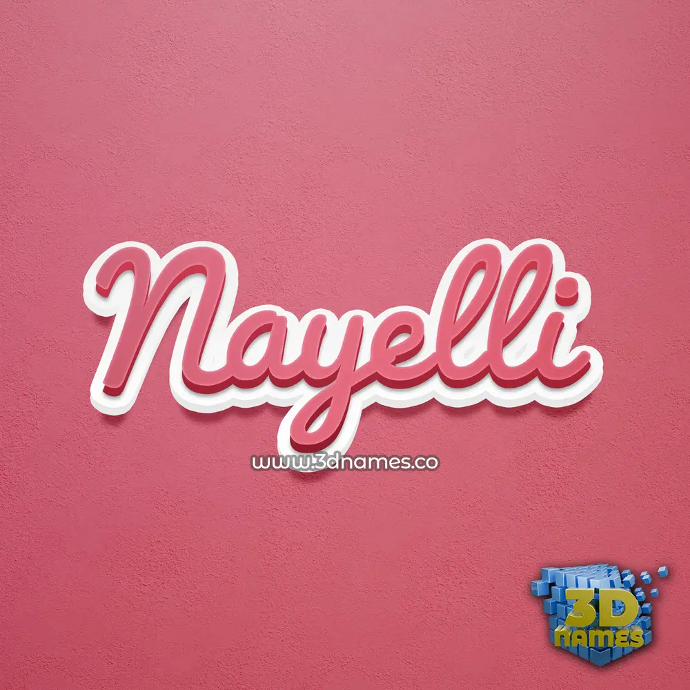 nayelli in Red Scribble style - 3D name wallpaper