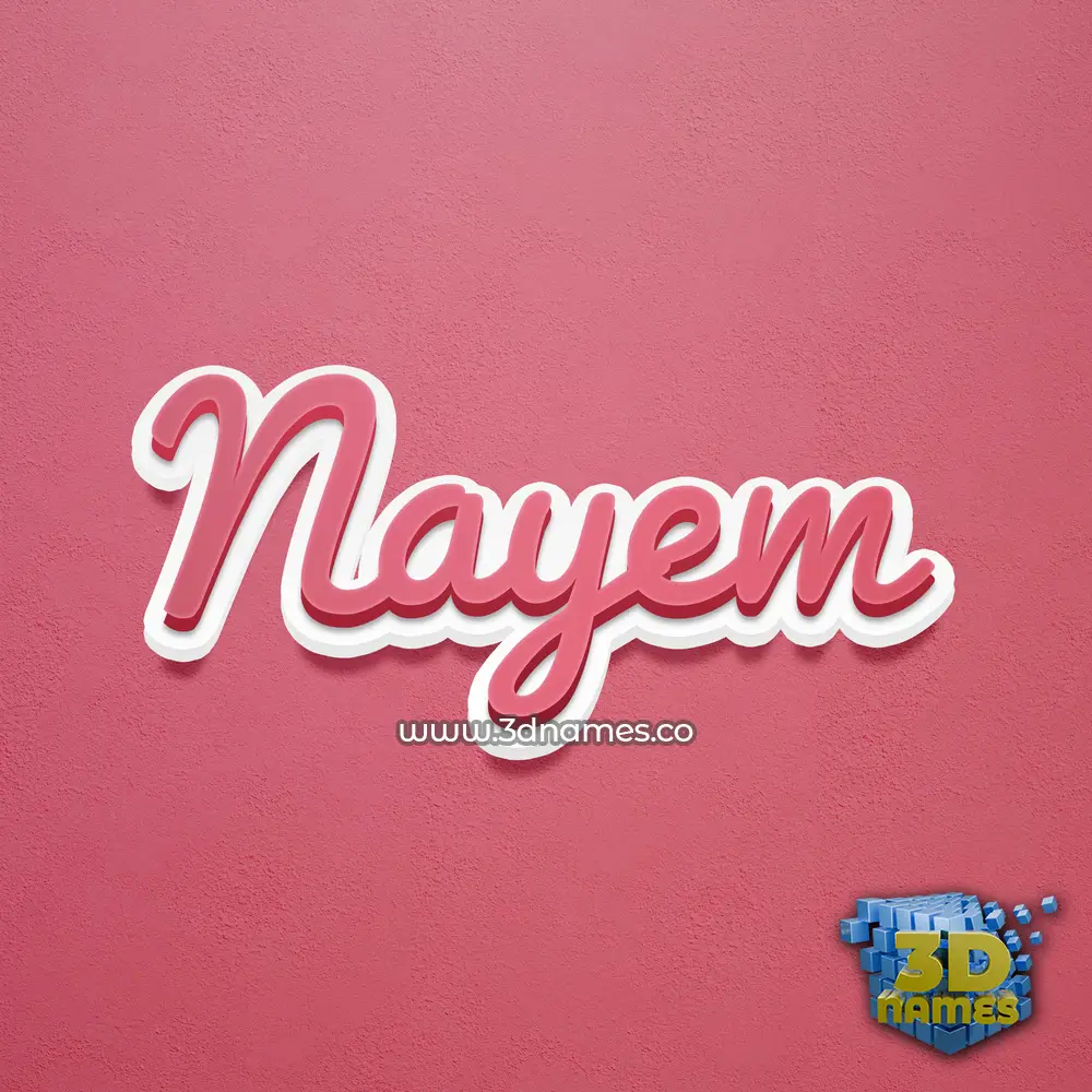 nayem in Red Scribble style - 3D name wallpaper