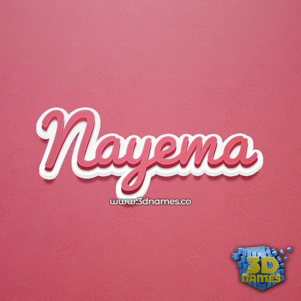 nayema in Red Scribble style - 3D name wallpaper