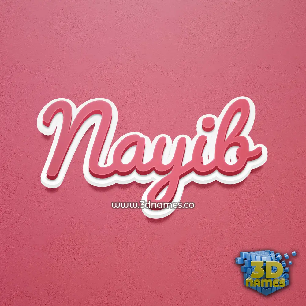 nayib in Red Scribble style - 3D name wallpaper