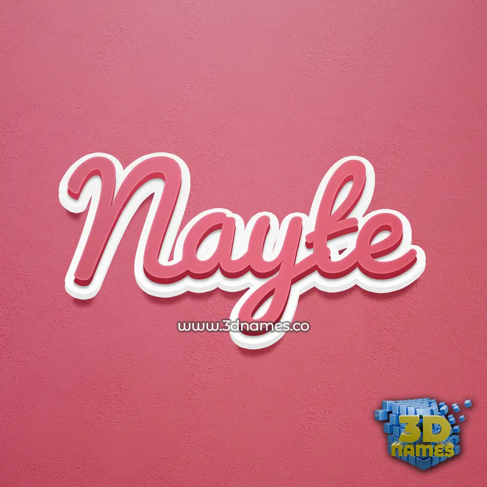 nayte in Red Scribble style - 3D name wallpaper