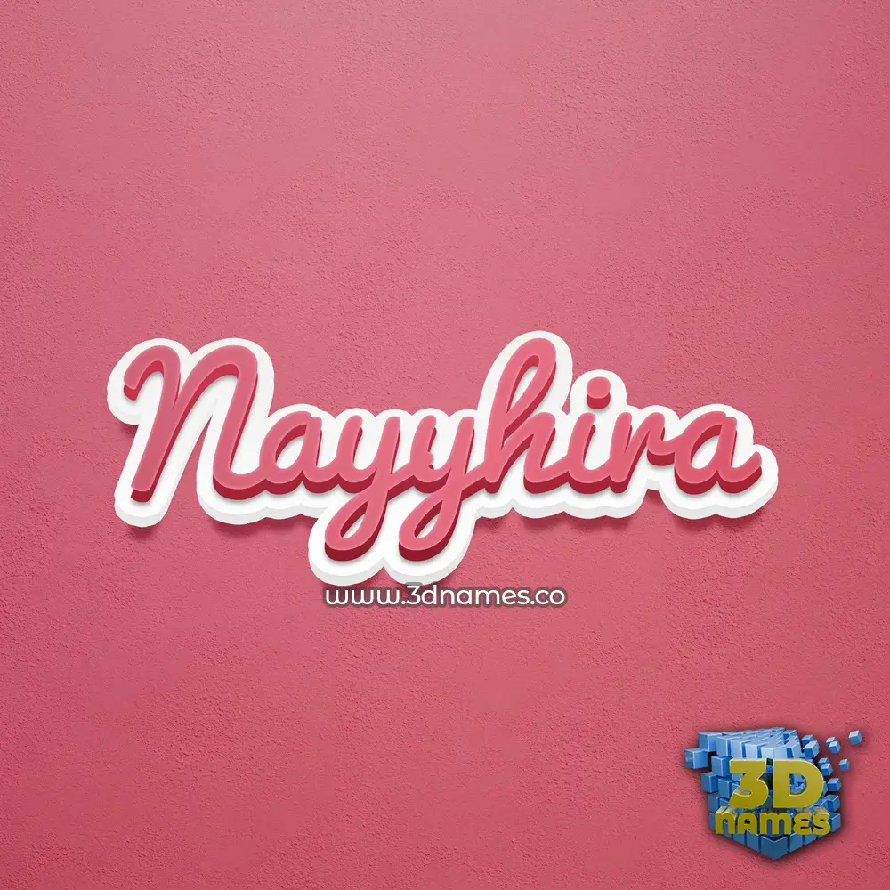 nayyhira in Red Scribble style - 3D name wallpaper