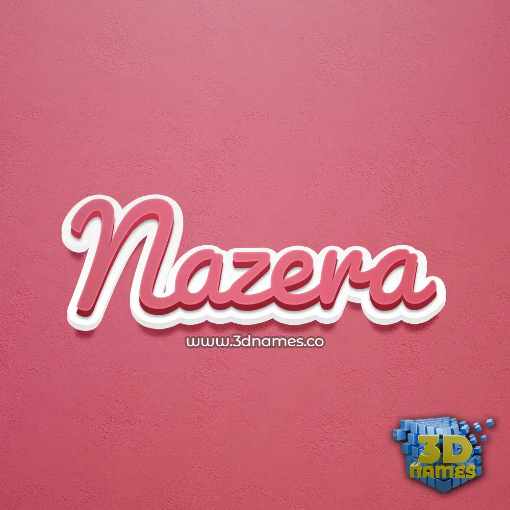 nazera in Red Scribble style - 3D name wallpaper