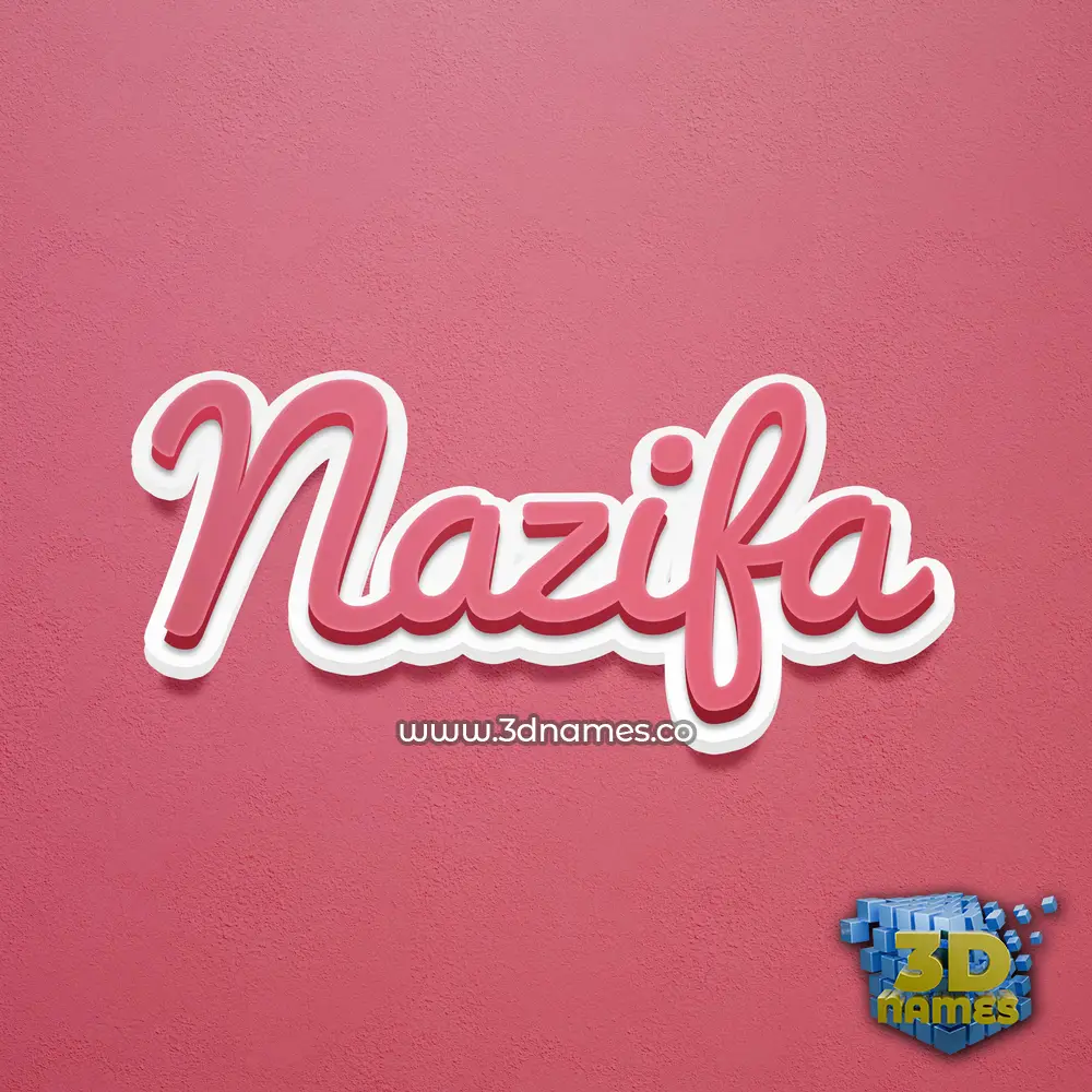 nazifa in Red Scribble style - 3D name wallpaper