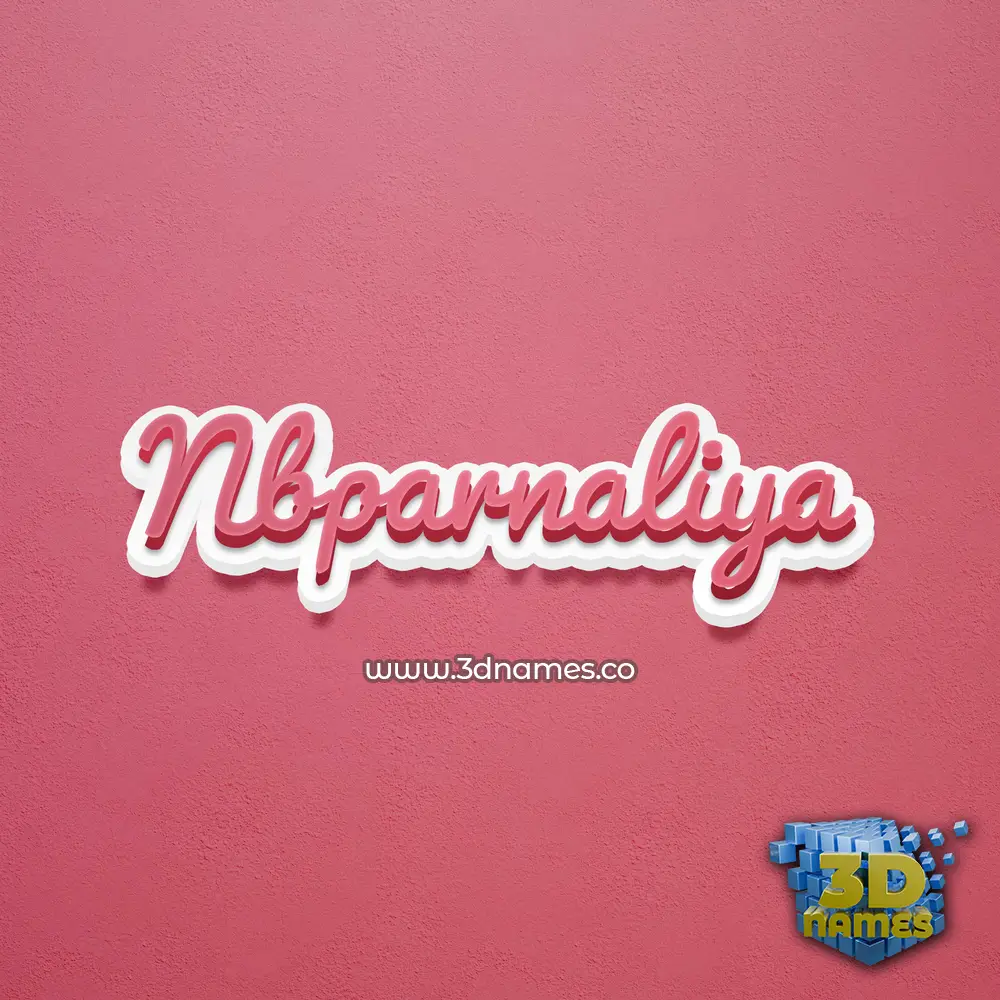 nbparnaliya in Red Scribble style - 3D name wallpaper