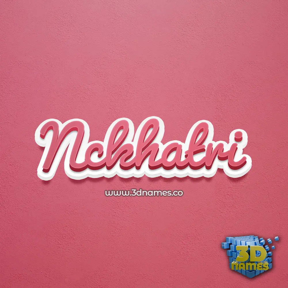nckhatri in Red Scribble style - 3D name wallpaper