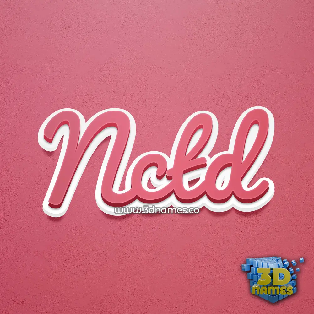 nctd in Red Scribble style - 3D name wallpaper