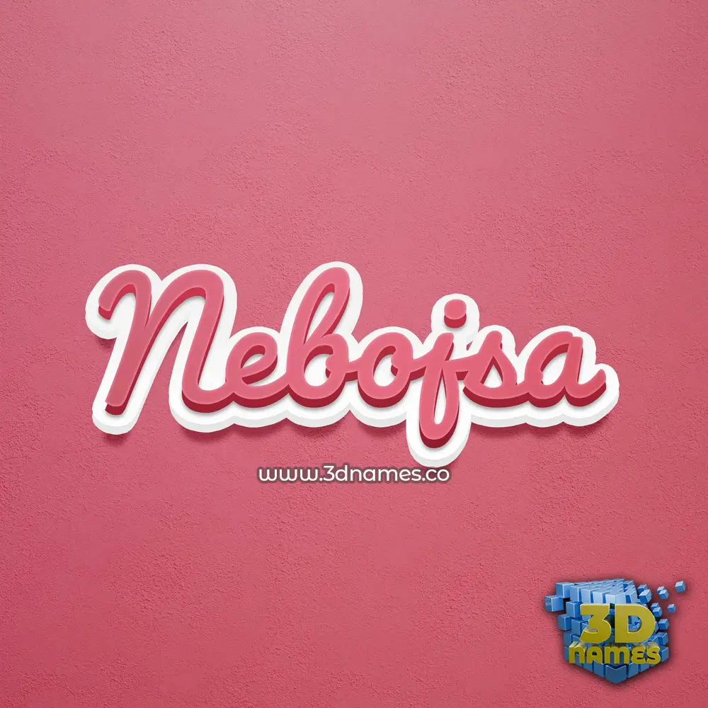 nebojsa in Red Scribble style - 3D name wallpaper