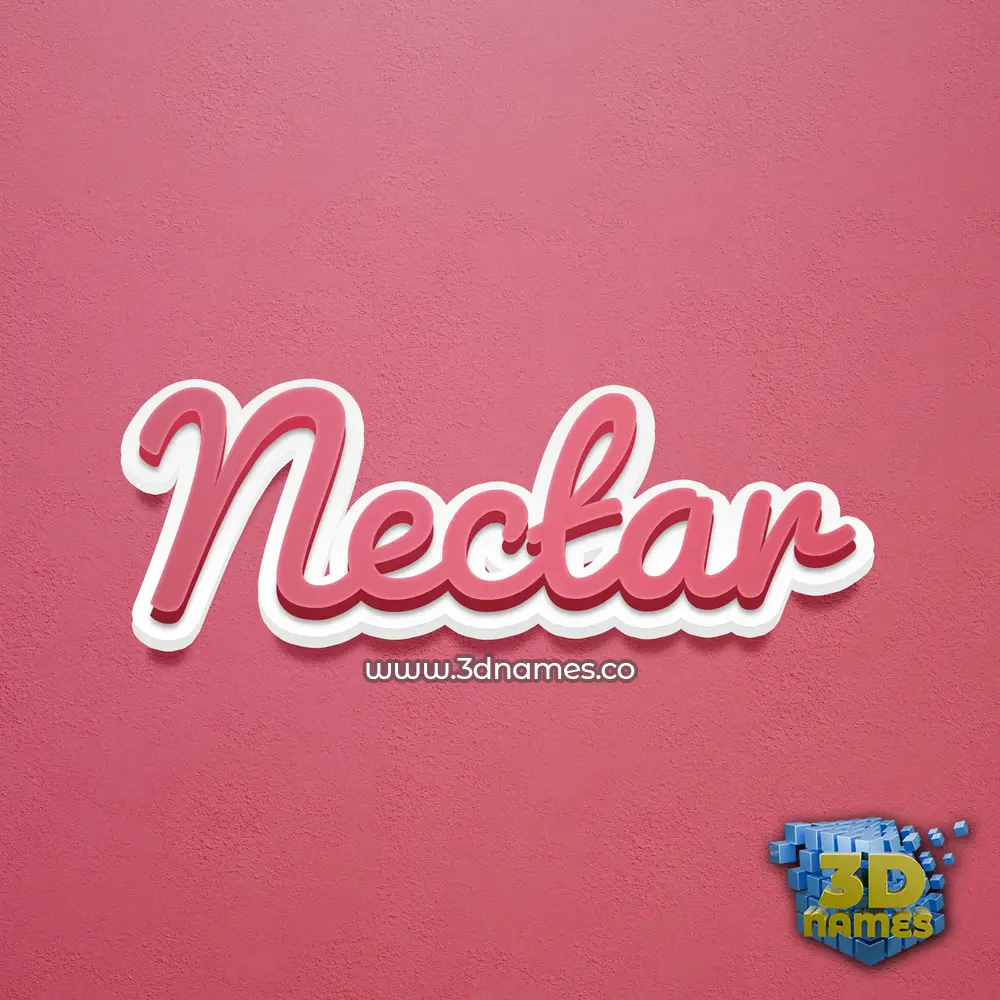 nectar in Red Scribble style - 3D name wallpaper