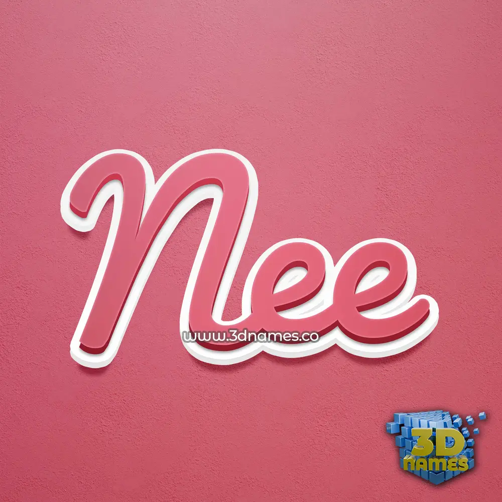 nee in Red Scribble style - 3D name wallpaper