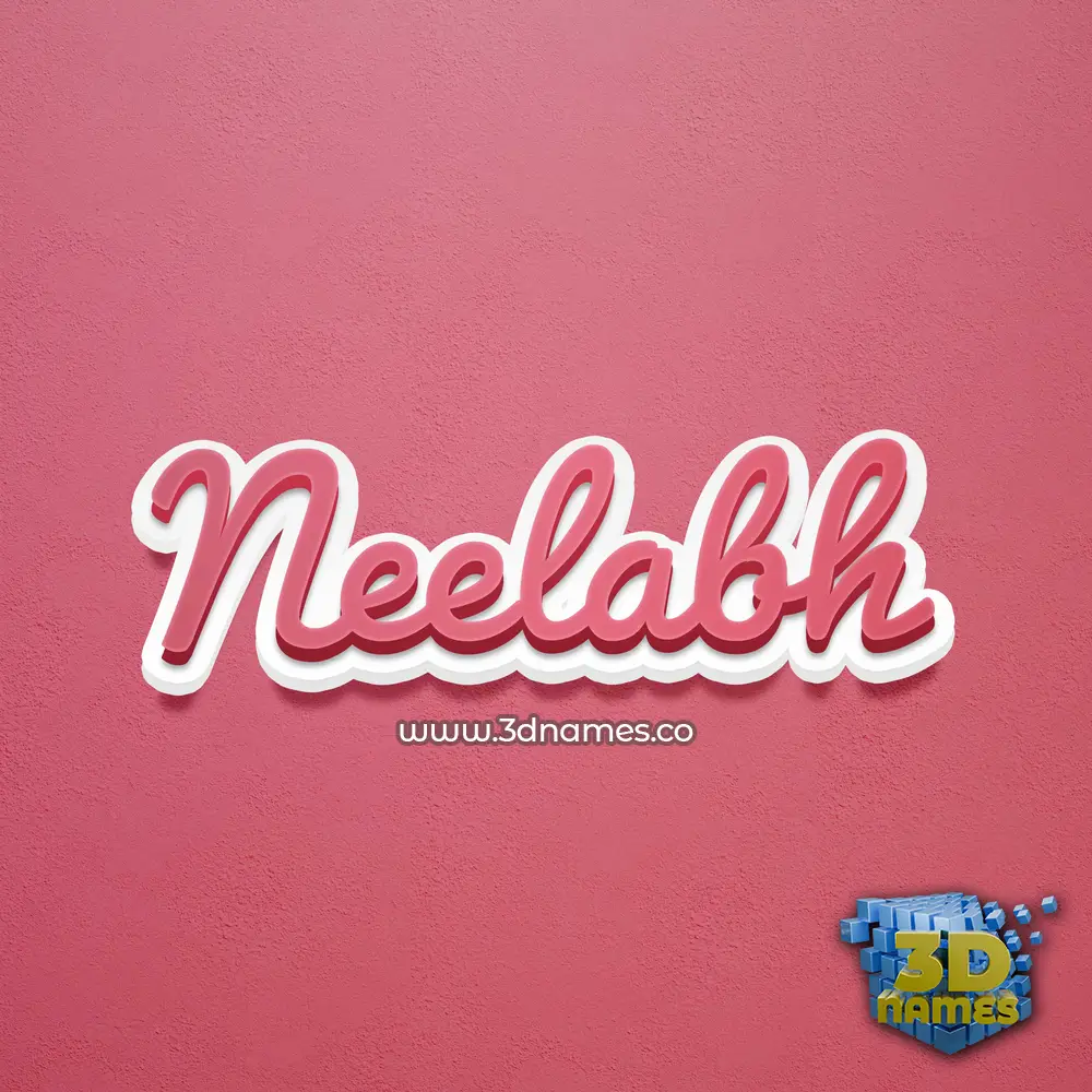 neelabh in Red Scribble style - 3D name wallpaper