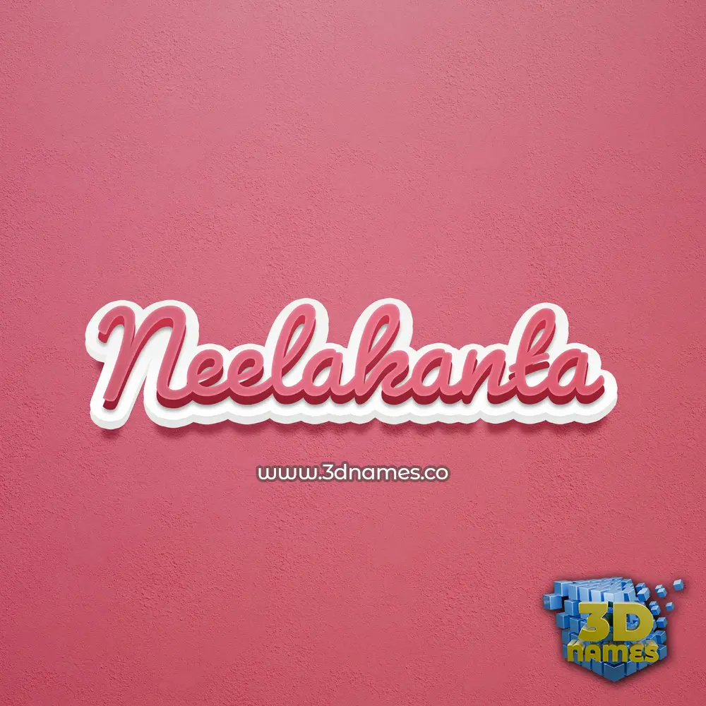 neelakanta in Red Scribble style - 3D name wallpaper