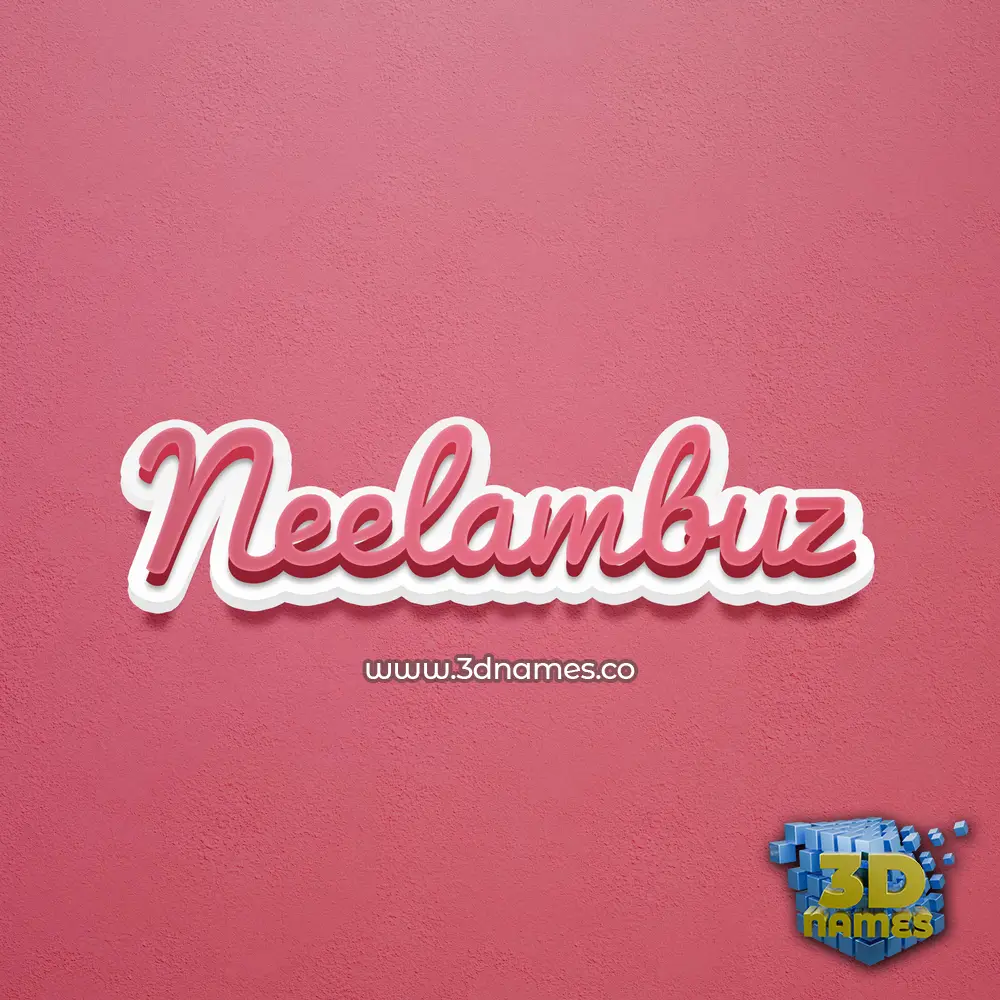 neelambuz in Red Scribble style - 3D name wallpaper
