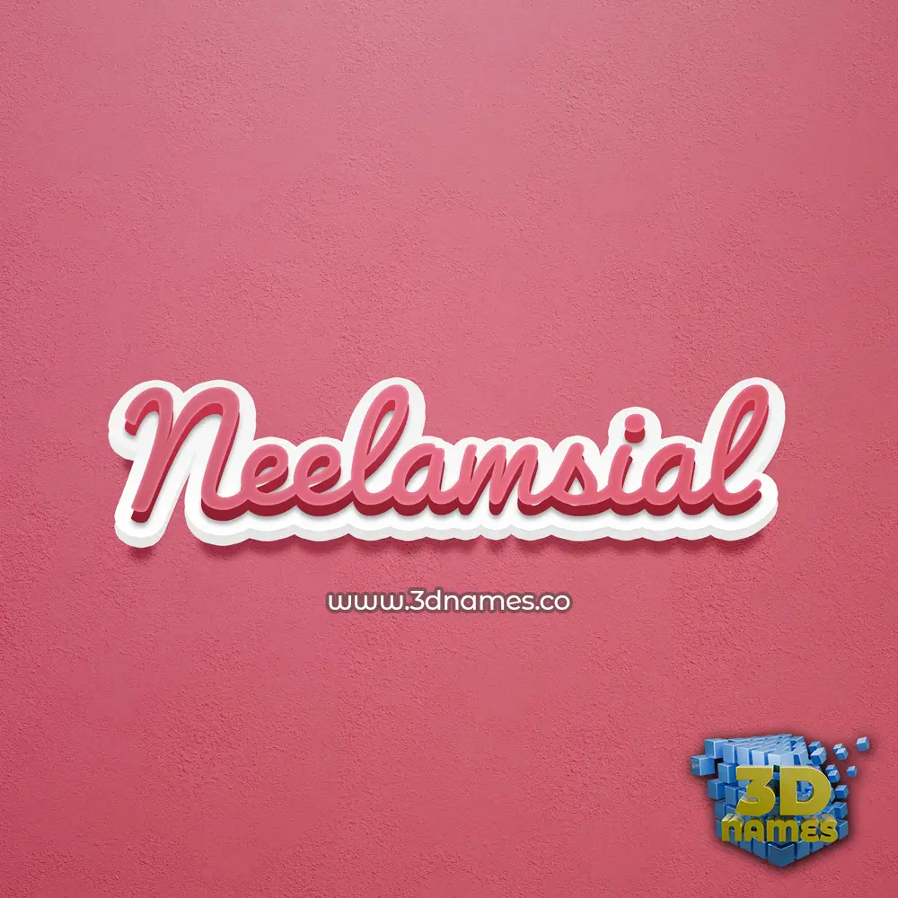 neelamsial in Red Scribble style - 3D name wallpaper