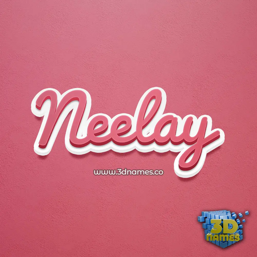 neelay in Red Scribble style - 3D name wallpaper