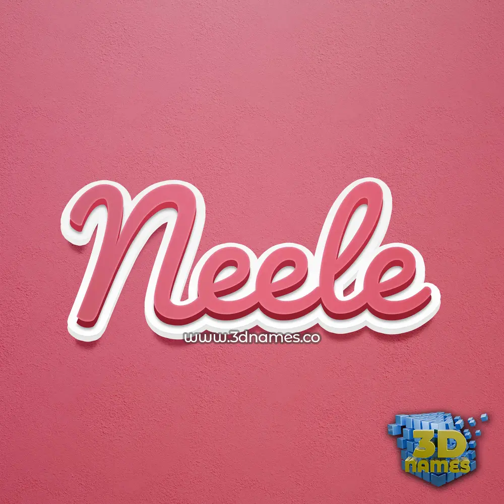 neele in Red Scribble style - 3D name wallpaper