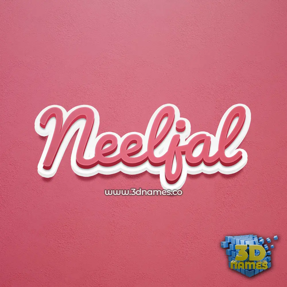 neeljal in Red Scribble style - 3D name wallpaper