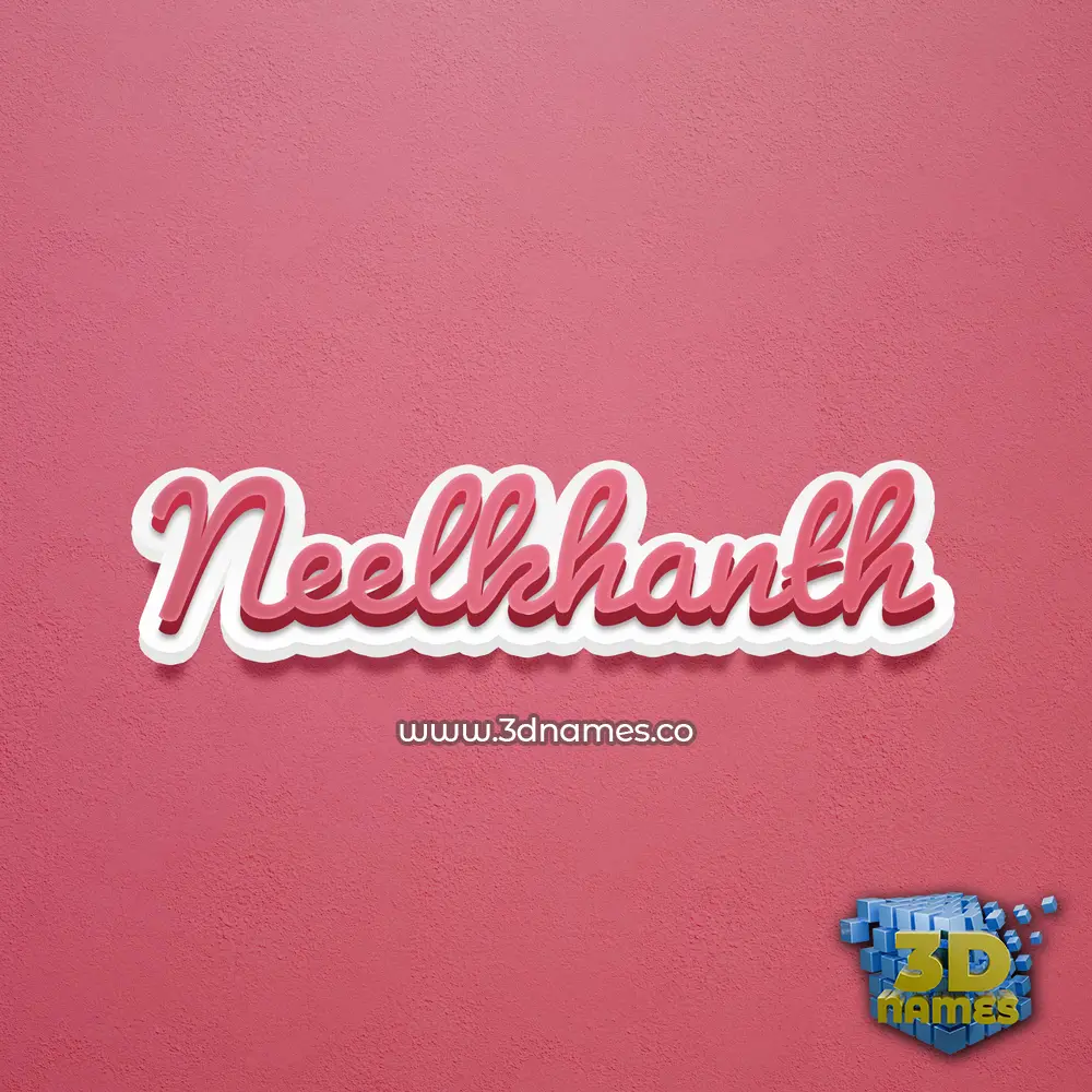 neelkhanth in Red Scribble style - 3D name wallpaper
