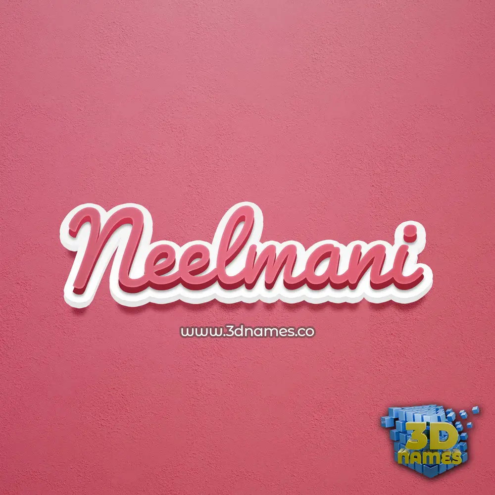 neelmani in Red Scribble style - 3D name wallpaper