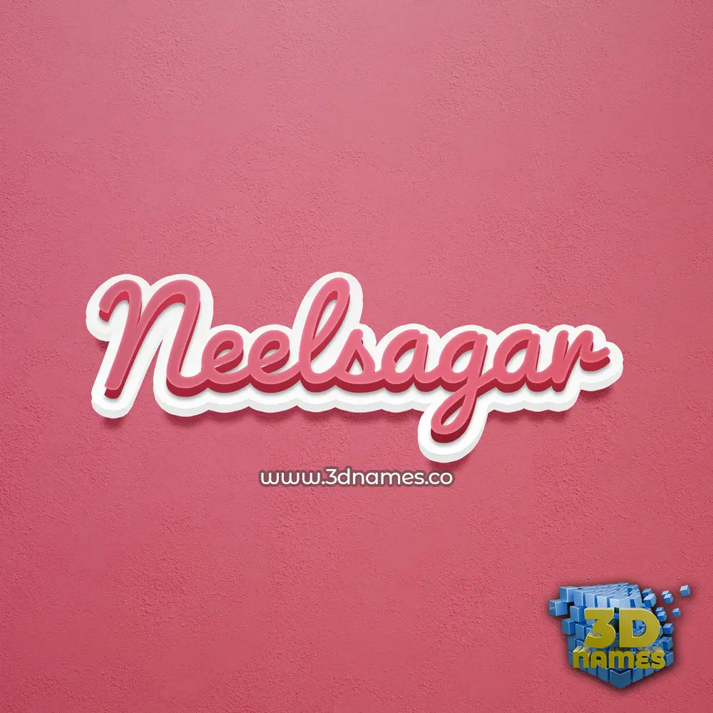 neelsagar in Red Scribble style - 3D name wallpaper