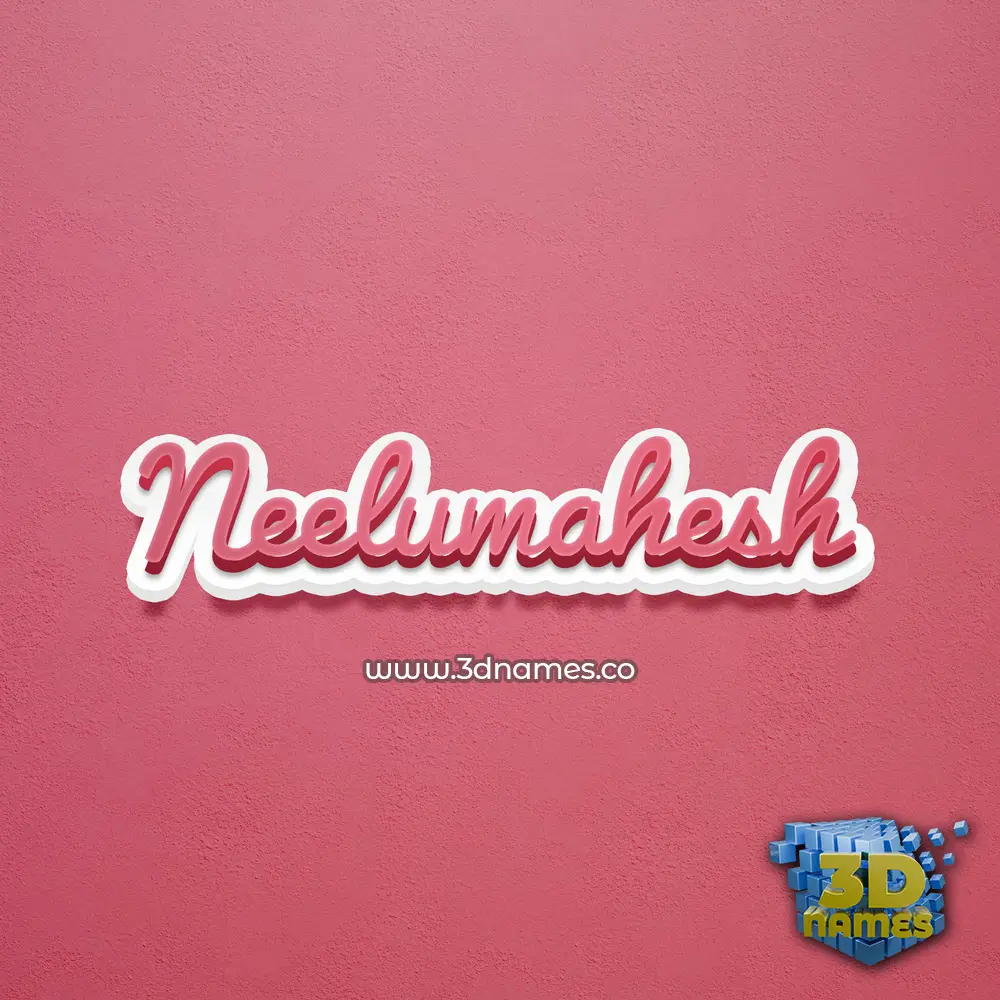 neelumahesh in Red Scribble style - 3D name wallpaper