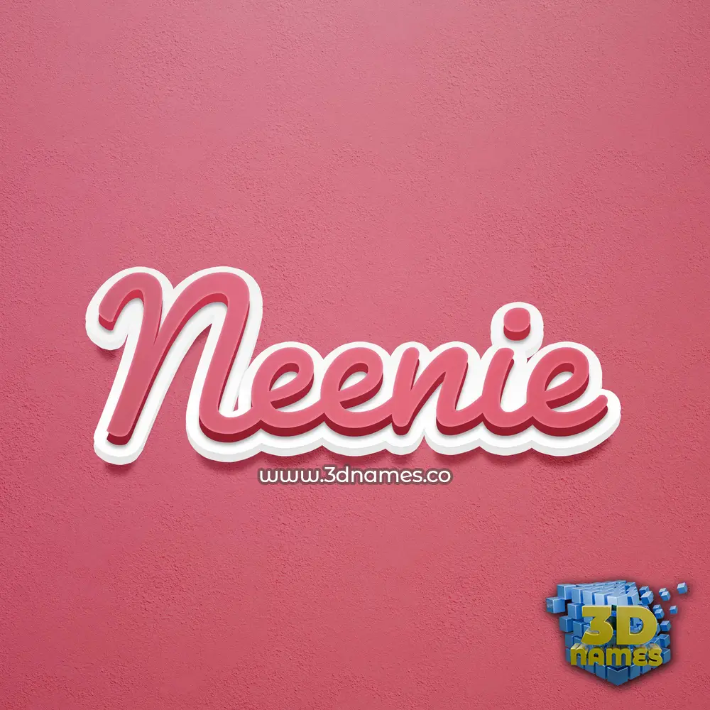 neenie in Red Scribble style - 3D name wallpaper