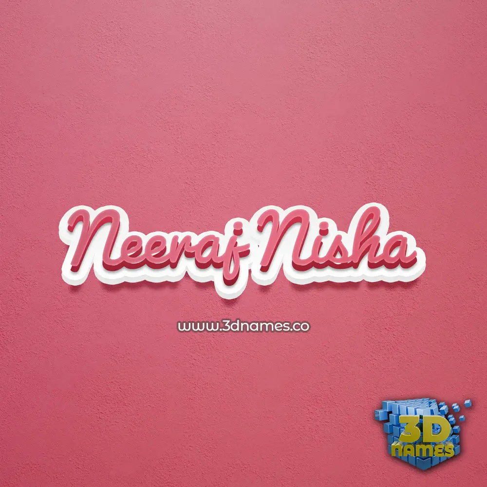 neeraj nisha in Red Scribble style - 3D name wallpaper