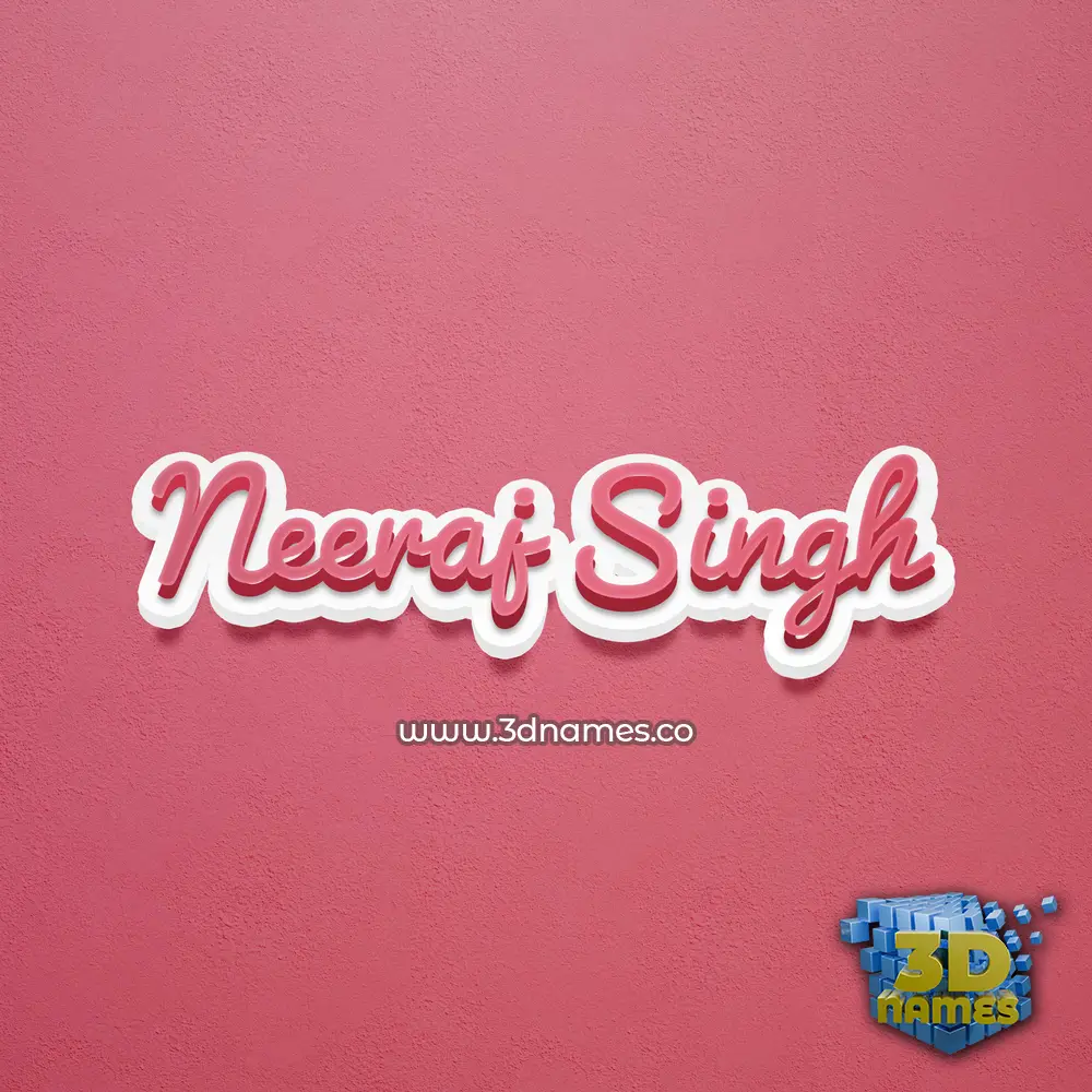 neeraj singh in Red Scribble style - 3D name wallpaper