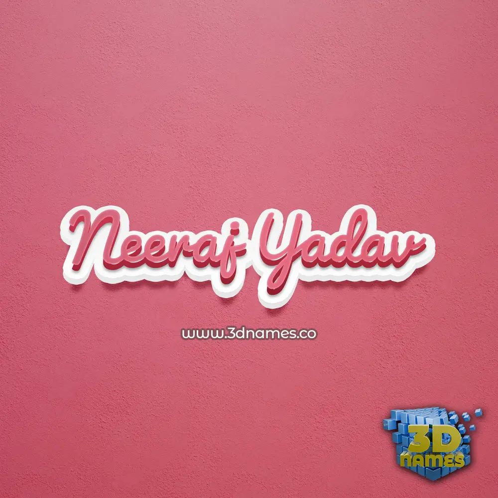 neeraj yadav in Red Scribble style - 3D name wallpaper