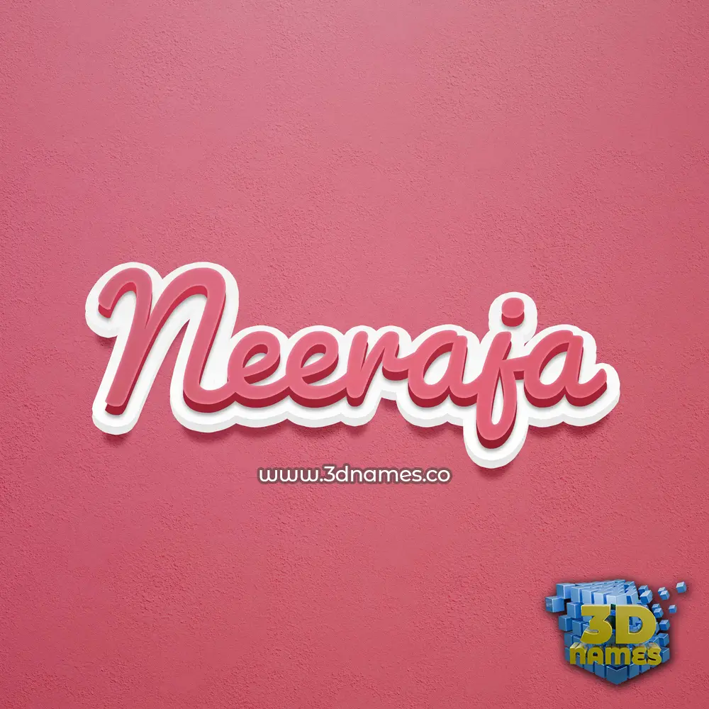 neeraja in Red Scribble style - 3D name wallpaper