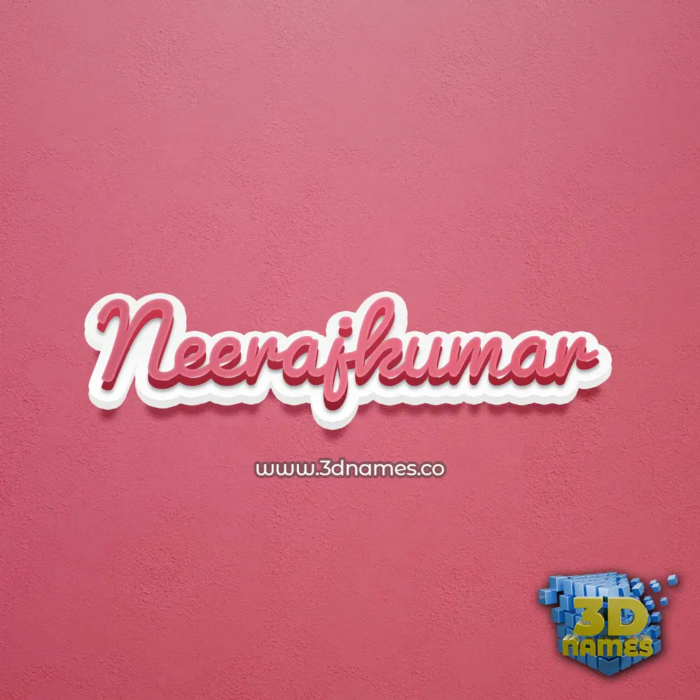 neerajkumar in Red Scribble style - 3D name wallpaper