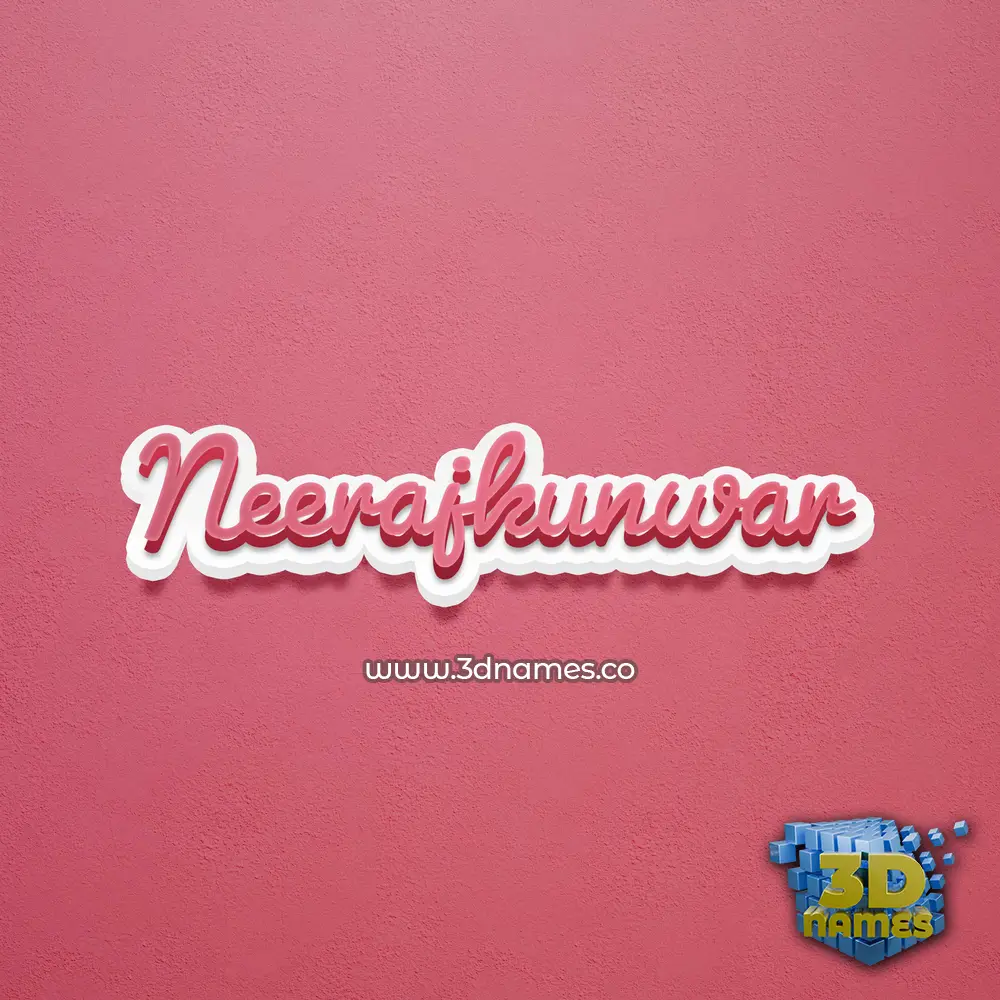 neerajkunwar in Red Scribble style - 3D name wallpaper