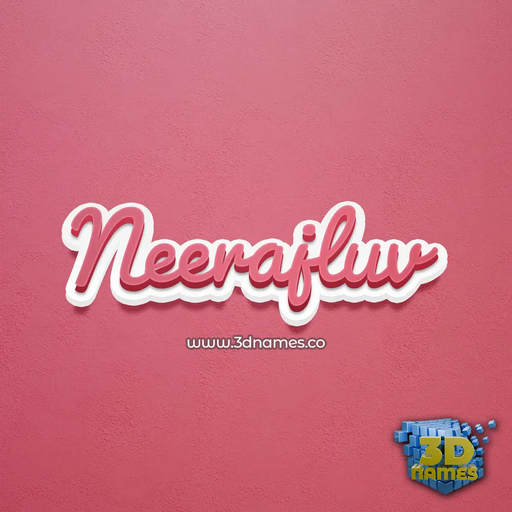 neerajluv in Red Scribble style - 3D name wallpaper